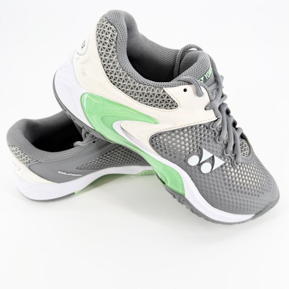 Yonex Power Cushion Eclipsion 2 Women's Tennis Shoes Gray/Green Size 9 Court